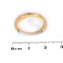 Anillo DIAMANTE-0.12ct H/SI 4.9gr ORO AMARILLO/BLANCO 18K