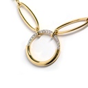 Gargantilla DIAMANTE-0.30ct H/SI 45cm 30.4gr ORO AMARILLO/BLANCO 18K