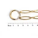 Gargantilla DIAMANTE-0.30ct H/SI 45cm 30.4gr ORO AMARILLO/BLANCO 18K