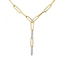 Gargantilla DIAMANTE 0.14ct H/SI 26.0gr 45cm ORO AMARILLO/BLANCO 18K 