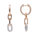 Aretes DIAMANTE-0.45ct H/SI 10.0gr ORO ROSA/BLANCO 18K