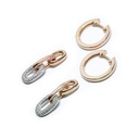 Aretes DIAMANTE-0.45ct H/SI 10.0gr ORO ROSA/BLANCO 18K