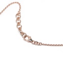 Gargantilla DIAMANTE-0.28ct H/SI 45cm 11.1gr ORO ROSA/BLANCO 18K