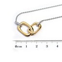 Gargantilla DIAMANTE-0.12ct H/SI 45cm 9.0gr ORO AMARILLO/BLANCO 18K