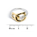 Anillo DIAMANTE-0.18ct H/SI 6.8gr ORO AMARILLO/BLANCO 18K