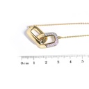 Gargantilla DIAMANTE-0.17ct H/SI 45cm 10.3gr ORO AMARILLO/BLANCO 18K