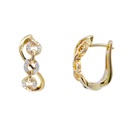 Aretes DIAMANTE-0.18ct H/SI 5.6gr ORO AMARILLO 18K