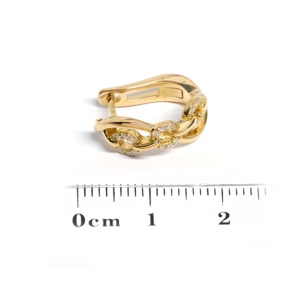 Aretes DIAMANTE-0.18ct H/SI 5.6gr ORO AMARILLO 18K