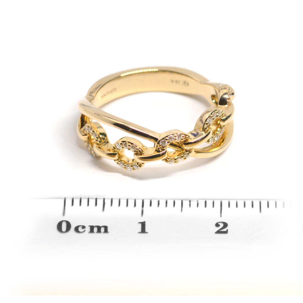 Anillo DIAMANTE-0.15ct H/SI 5.1gr ORO AMARILLO 18K