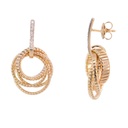 ARETES BUNDLES DIAMANTES-0.08ct GVS 11.2gr. ORO AMARILLO/BLANCO 18K