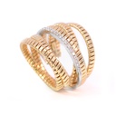 ANILLO BUNDLES DIAMANTES-0.15ct GVS ORO 8.0gr. AMARILLO/BLANCO 18K