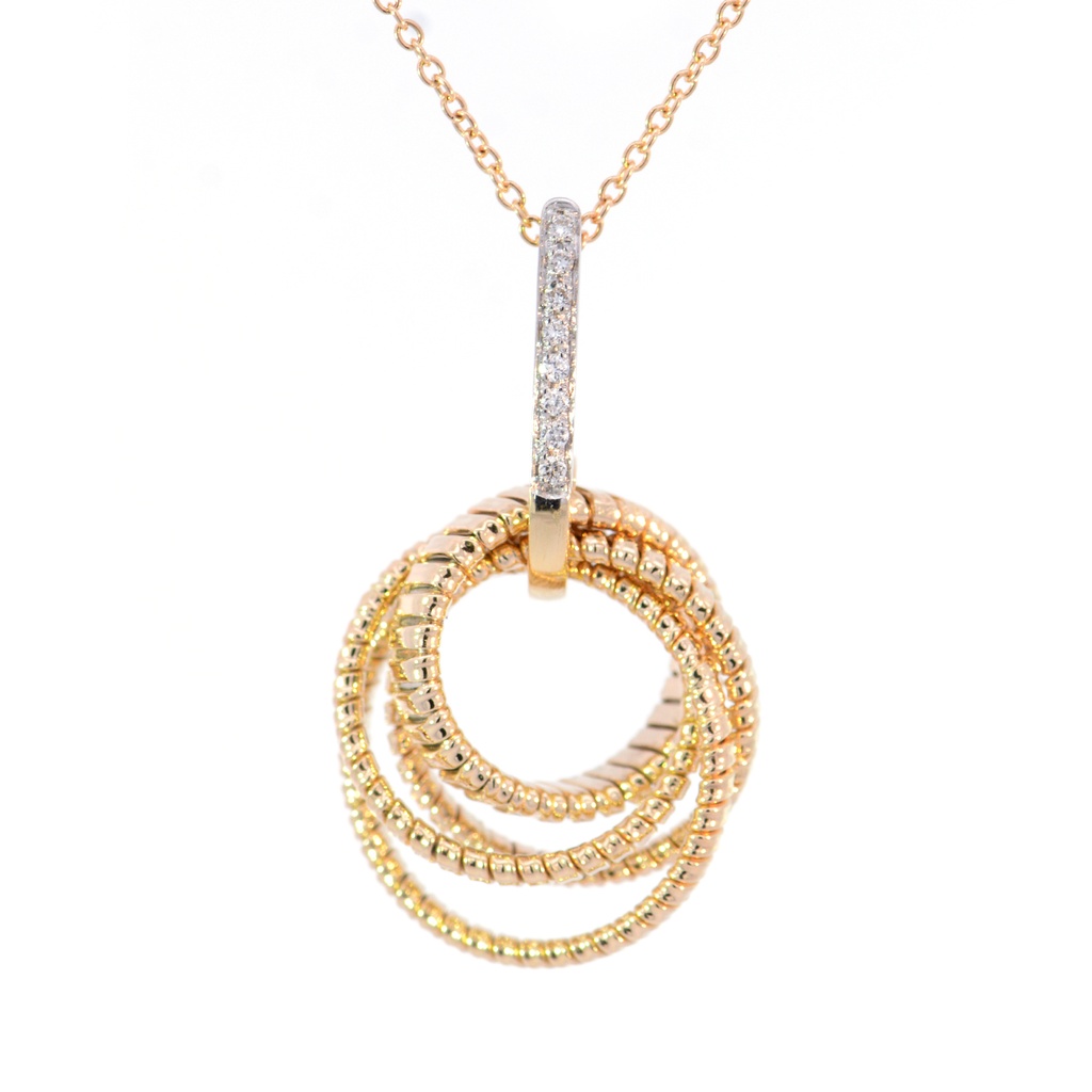 GARG C/DIJE BUNDLES DIAMANTES-0.06ct GVS 7.1gr. 43/45cm. ORO AMARILLO/BLANCO 18K
