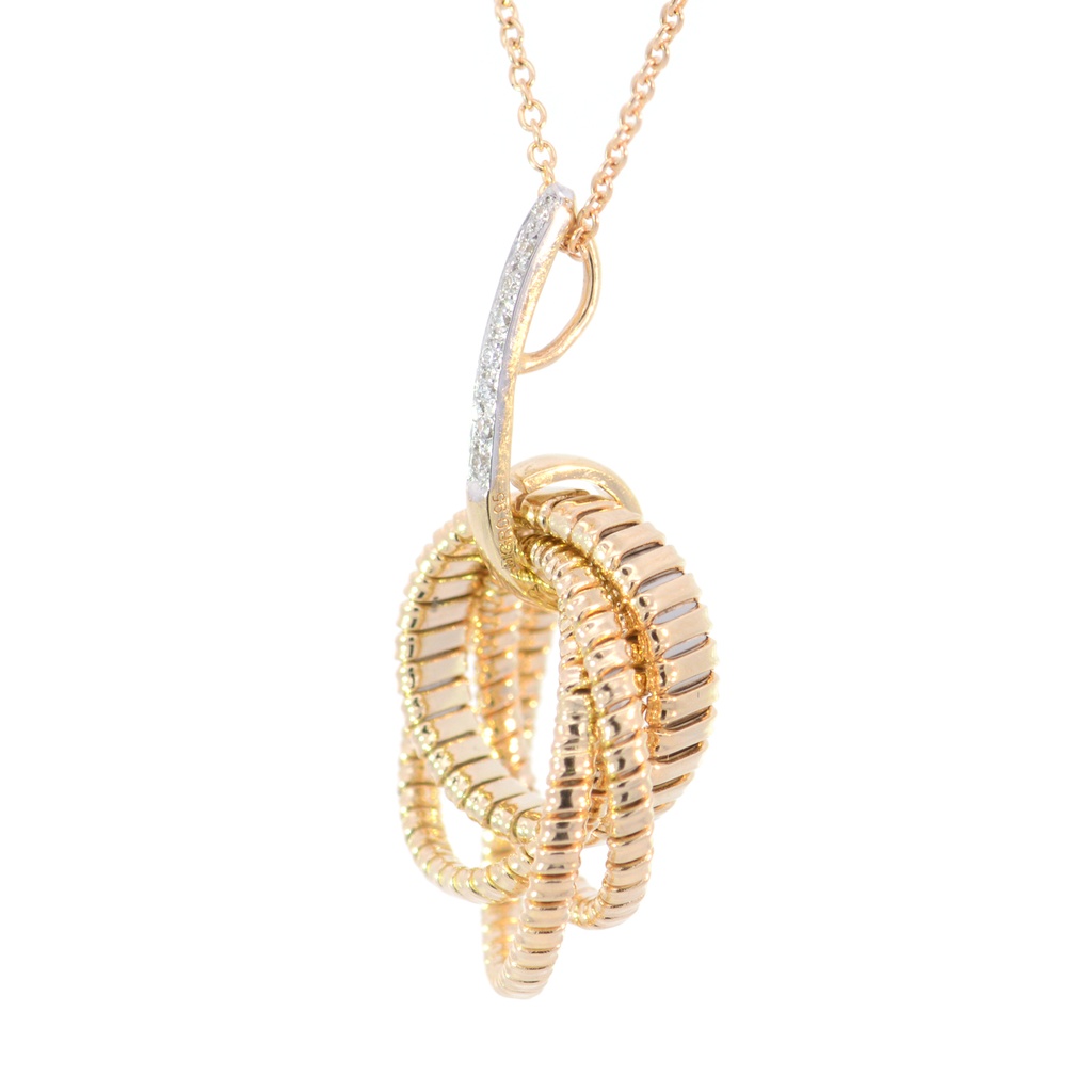 GARG C/DIJE BUNDLES DIAMANTES-0.06ct GVS 7.1gr. 43/45cm. ORO AMARILLO/BLANCO 18K