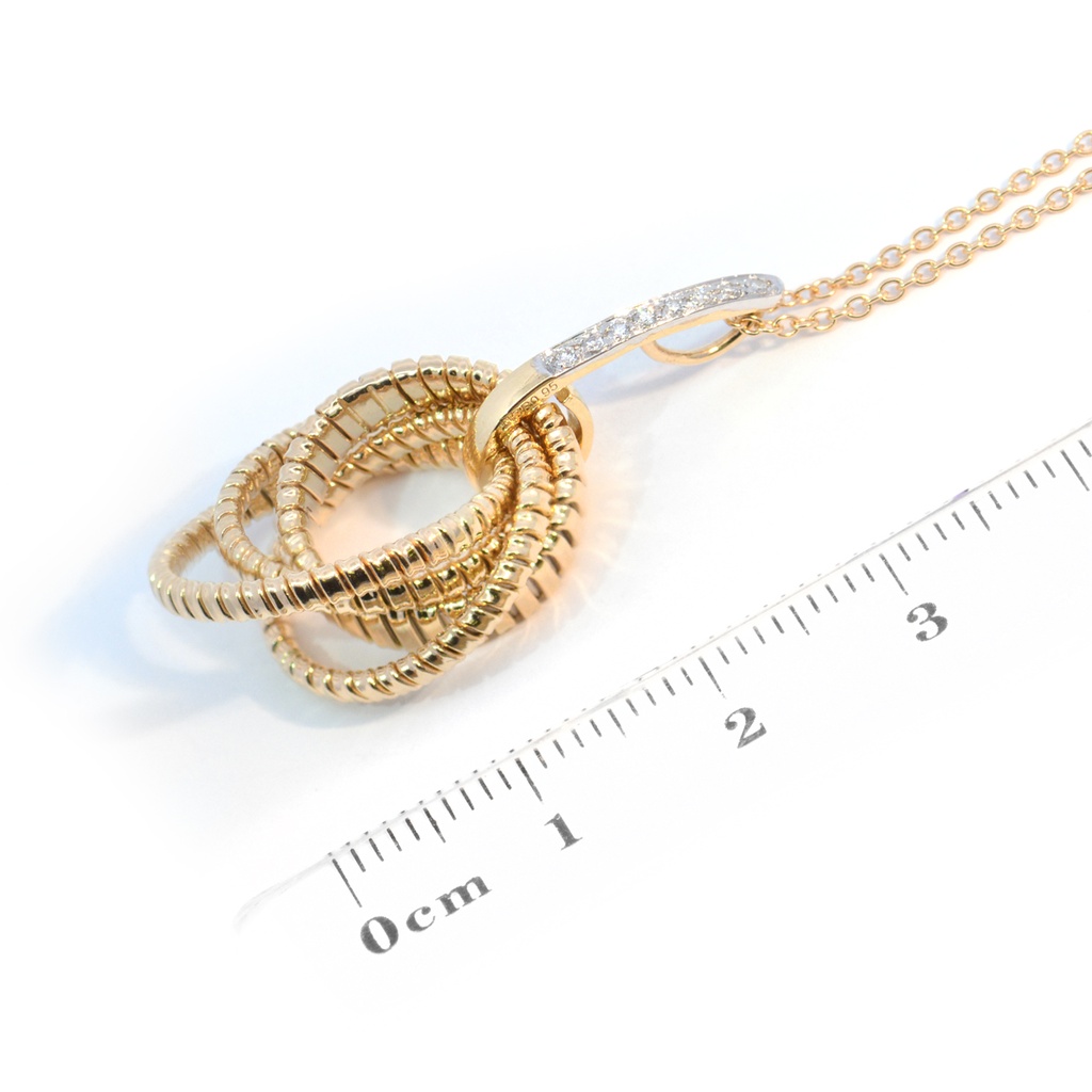 GARG C/DIJE BUNDLES DIAMANTES-0.06ct GVS 7.1gr. 43/45cm. ORO AMARILLO/BLANCO 18K