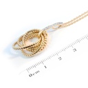 GARG C/DIJE BUNDLES DIAMANTES-0.06ct GVS 7.1gr. 43/45cm. ORO AMARILLO/BLANCO 18K