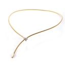 GARGANTILLA LARIAT NODO DIAMANTES-0.13ct GVS 22.1gr. ORO AMARILLO/BLANCO 18K