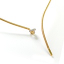 GARGANTILLA LARIAT NODO DIAMANTES-0.13ct GVS 22.1gr. ORO AMARILLO/BLANCO 18K