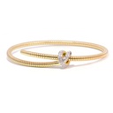 BRAZALETE NODO DIAMANTES-0.12ct GVS 11.2gr. ORO AMARILLO/BLANCO 18K