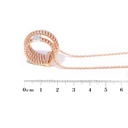 GARG C/DIJE CULT DIAMANTES-0.03ct GVS 5.6gr. 43/45cm. ORO ROSA/BLANCO 18K
