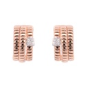 ARETES CULT DIAMANTES-0.06ct GVS 6.0gr. ORO ROSA/BLANCO 18K