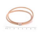 BRAZALETE BASIC DIAMANTES-0.18ct GVS 17.2gr. ORO ROSA/BLANCO 18K