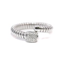 ANILLO BASIC DIAMANTES-0.13ct GVS 3.8gr. ORO BLANCO 18K