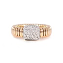 ANILLO BASIC DIAMANTES-0.27ct GVS 7.0gr. ORO AMARILLO/BLANCO 18K