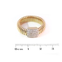 ANILLO BASIC DIAMANTES-0.27ct GVS 7.0gr. ORO AMARILLO/BLANCO 18K