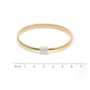 BRAZALETE BASIC DIAMANTES-0.27ct GVS 15.3gr. ORO AMARILLO/BLANCO 18K