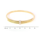 BRAZALETE BASIC DIAMANTES-0.15ct GVS 10.3gr. ORO AMARILLO/BLANCO 18K