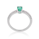 ANILLO CELLINI ESMERALDA 36P-OV 16B12P GVS 2.1GR ORO BLANCO 18K