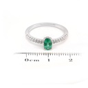 ANILLO CELLINI ESMERALDA 36P-OV 16B12P GVS 2.1GR ORO BLANCO 18K