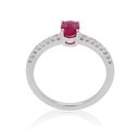ANILLO CELLINI RUBY 64P-OV 16B12P GVS 2.1GR ORO BLANCO 18K
