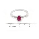 ANILLO CELLINI RUBY 64P-OV 16B12P GVS 2.1GR ORO BLANCO 18K
