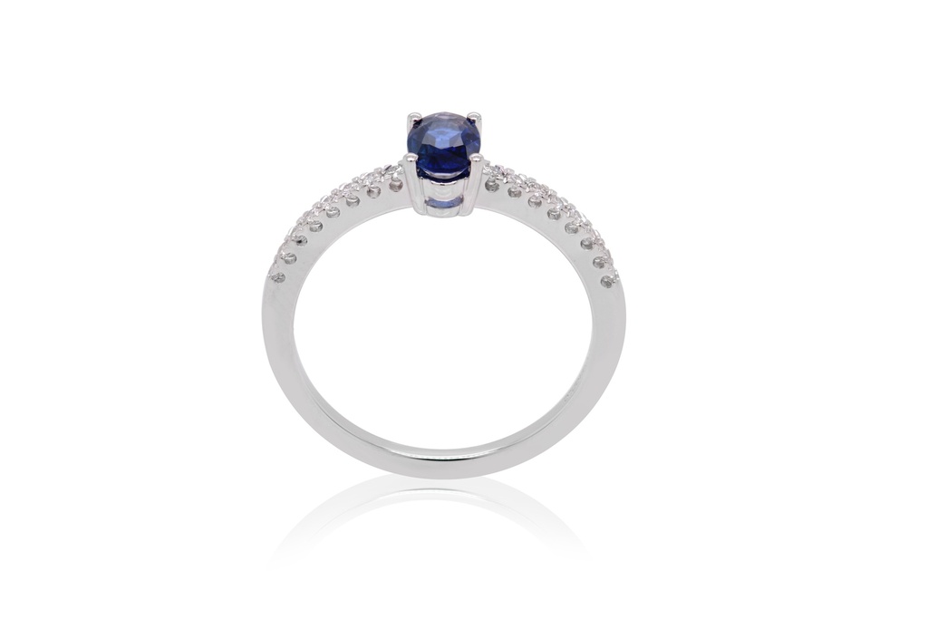 ANILLO CELLINI ZAFIRO 44P-OV 16B12P GVS 2.0GR ORO BLANCO 18K