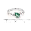 ANILLO LA CEIBA ESMERALDA 54P-PERA 11B26P GVS 2.6GR ORO BLANCO 18K