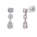 ARETES ALEBRIJE LINE 6D41P-MQ 36D36P-RD 10D27P-BG 3.3GR ORO BLANCO 18K