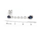 ARETES LA CEIBA 4-ZAFIROS 175P-PERA 20B34P GVS 3.1GR ORO BLANCO 18K