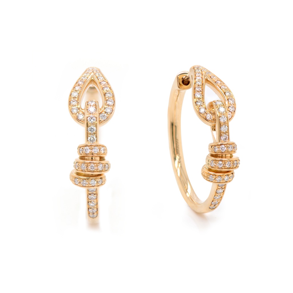 ARETES LOVE KNOT B34P GVS 18K AMARILLO 