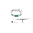 ARETES MARÍA DE LUJO 2 ESMERALDAS 12P-MQ y 14B5P GVS 1.4gr ORO BLANCO 18K