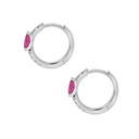 ARETES MARÍA DE LUJO 2 RUBIES 13P-MQ y 14B5P GVS 1.4gr ORO BLANCO 18K