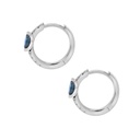 ARETES MARÍA DE LUJO 2 ZAFIROS 20P-MQ y 14B5P GVS 1.4gr ORO BLANCO 18K