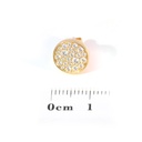 ARETES PAVE DISCO-9.7mm 48-DIAMANTES IDEAL-0.64ct GVS 3.9gr. ORO AMARILLO 18K  