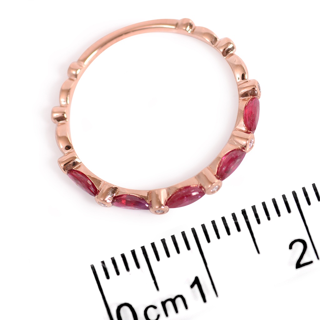 Anillo M&M's “BESOS“ - Oro 18k rosa - rubies