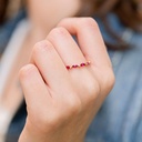 Anillo M&M's “BESOS“ - Oro 18k rosa - rubies