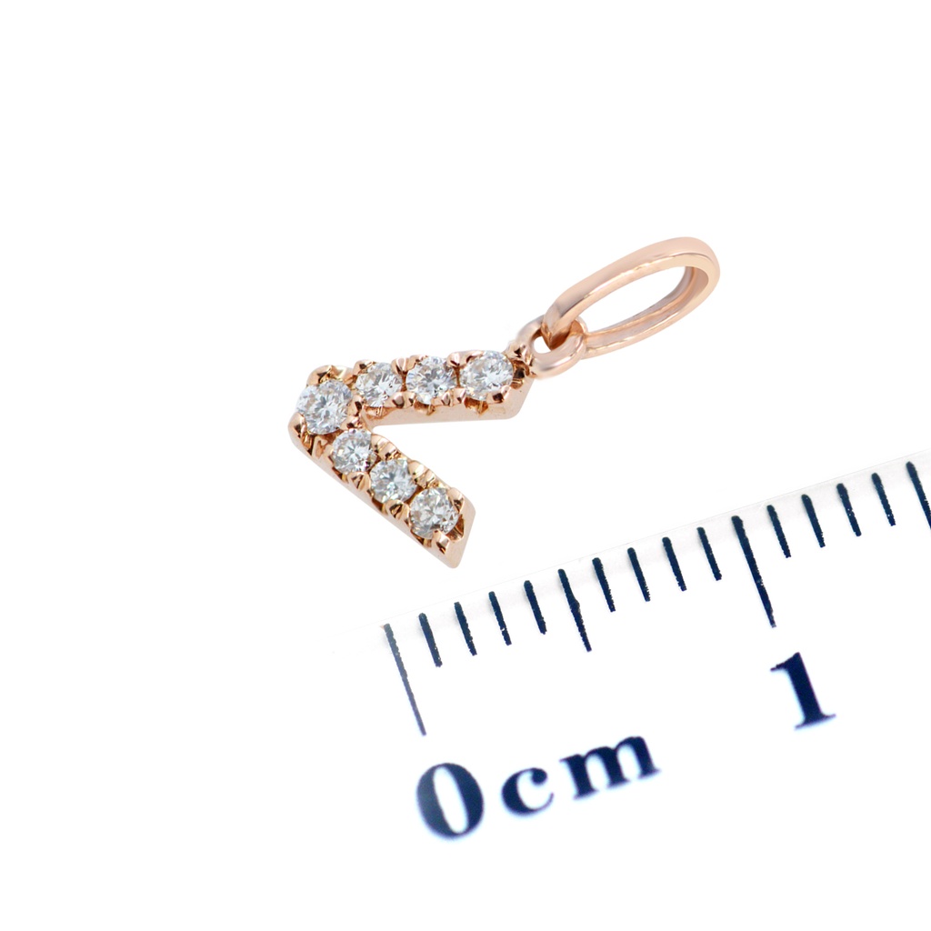 DIJE LETRA-V 7B6P 18KR 0.2