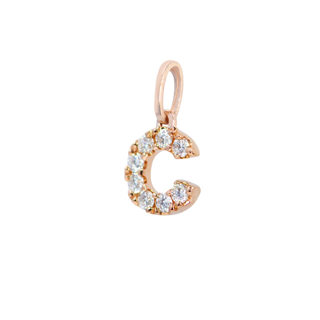 DIJE “IO&MIO“ LETRA-C 8B8P 18KR 0.3