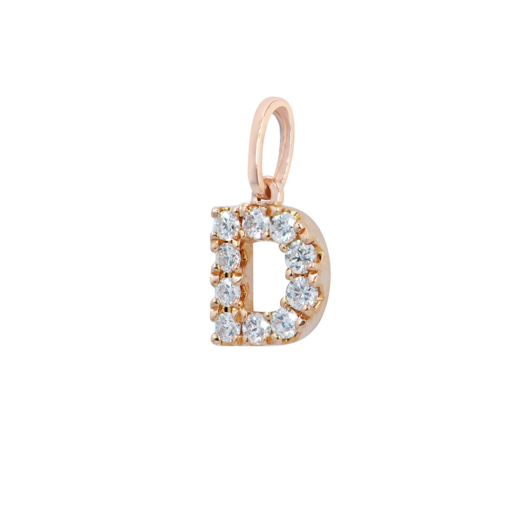 DIJE “IO&MIO“ LETRA-D 10B8P 18KR 0.3