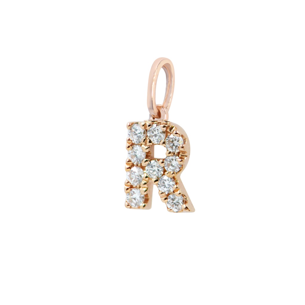 DIJE “IO&MIO“ LETRA-R 10B8P 18KR 0.3