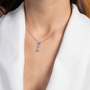 GARGANTILLA ALEBRIJE LINE 3D21P-MQ 18D16P-RD 5D11P-BG 40/45cm 4.1GR ORO BLANCO 18K